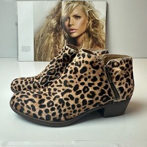 Lucky Brand Burklee cheetah print ankle booties Shoe